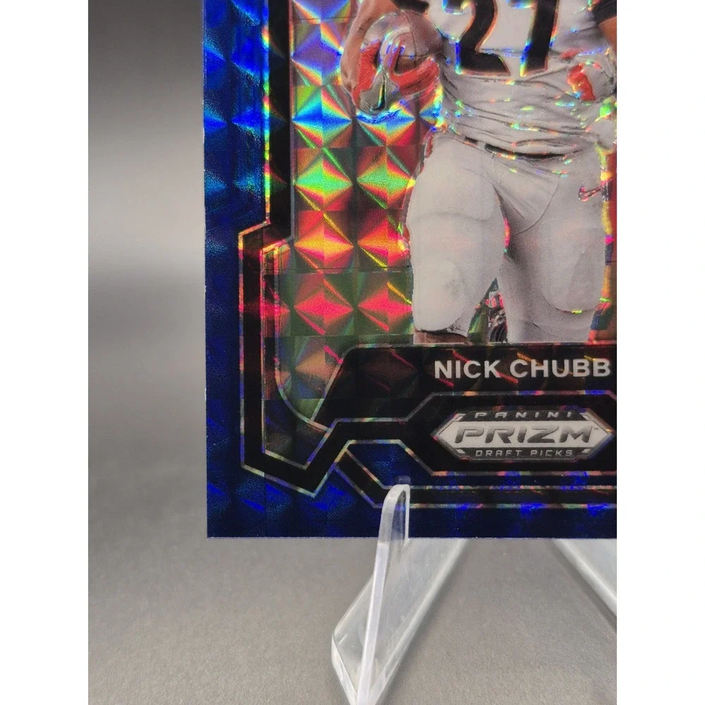 2024 Panini Prizm Draft Nick Chubb #29 Blue Mosaic Prizm /89 Browns Texans